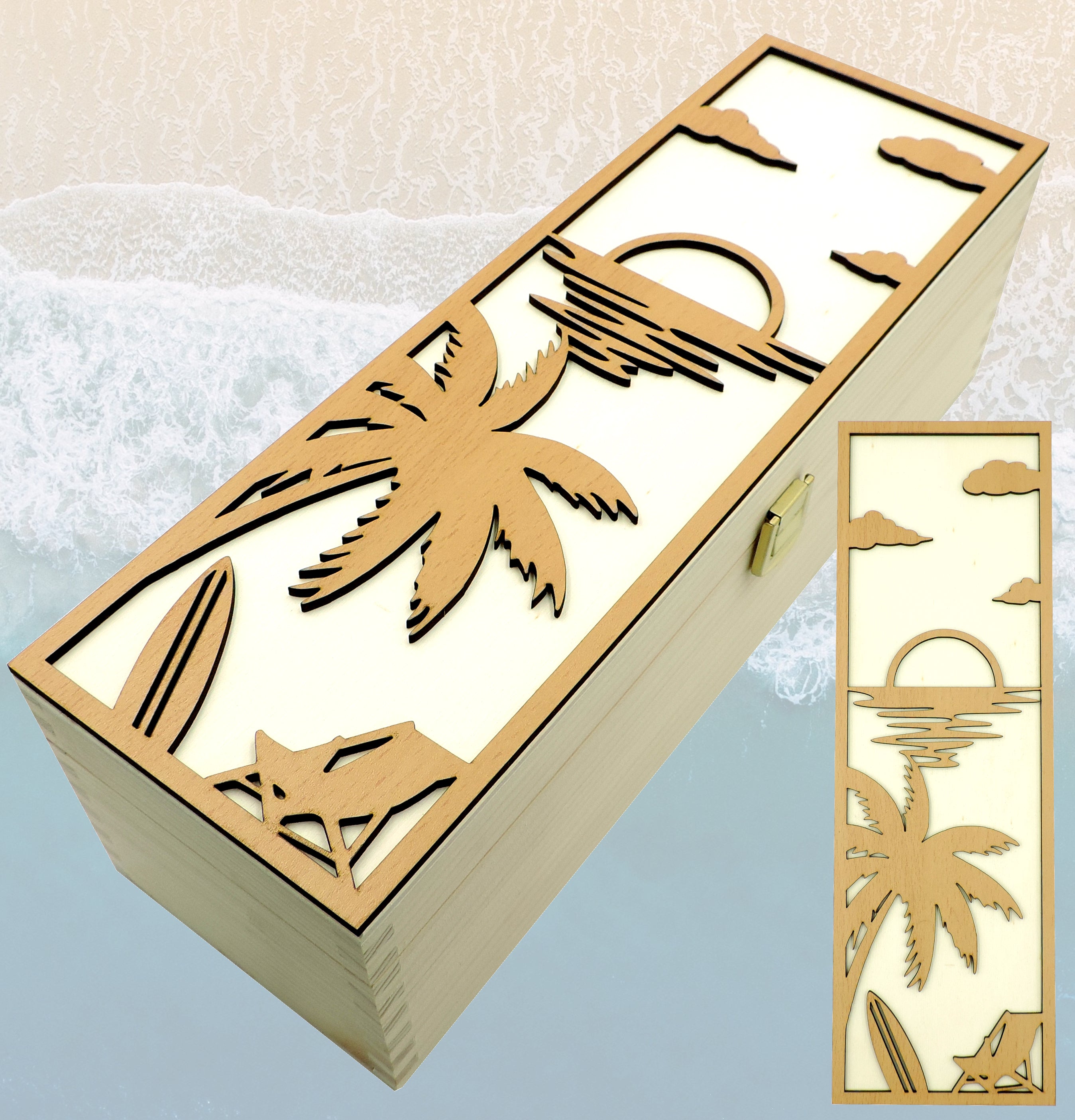 1er Holzkiste "Beach"
